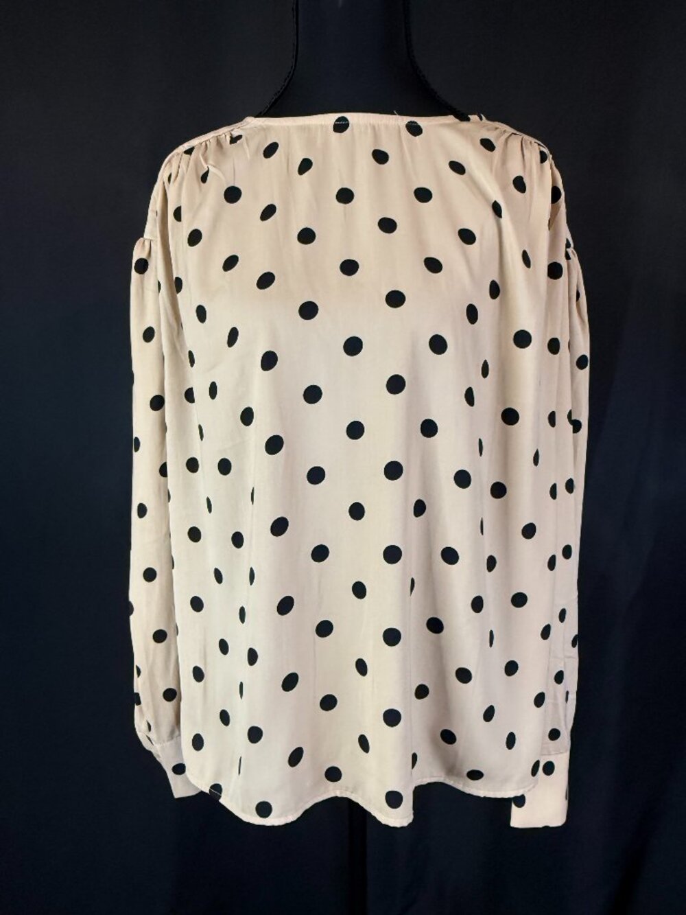 Cream Polka Dot Blouse